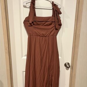 Altar'd State Strapless Brown Dress